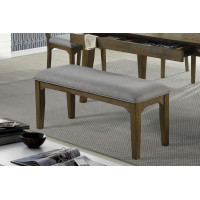 Coaster Furniture 110736 Rayleene Upholstered Bench Grey and Medium Brown